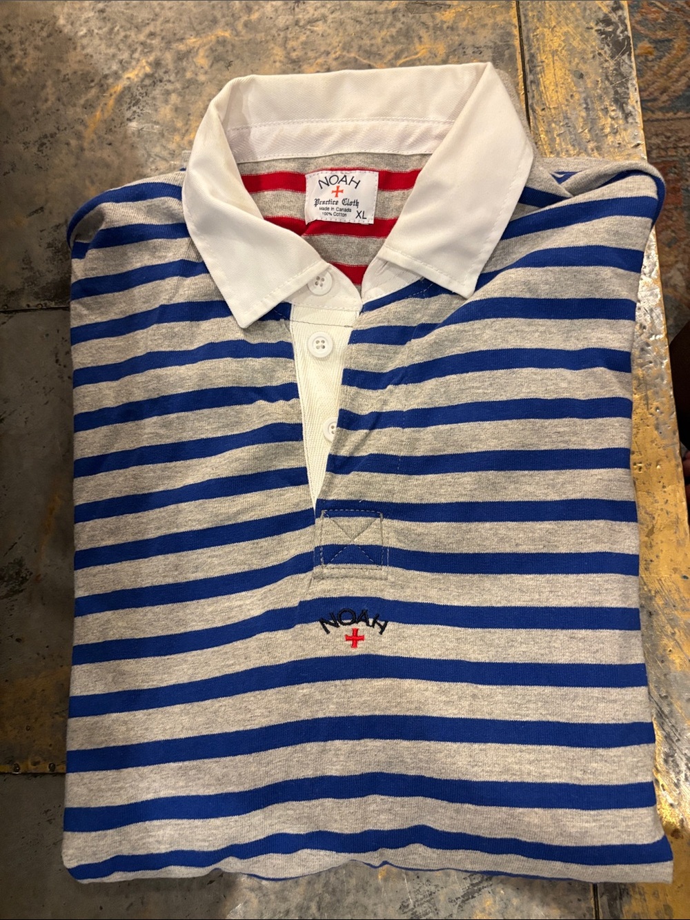 Noah striped long sleeve polo
